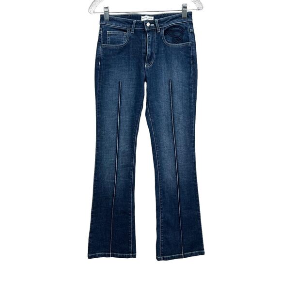 Sonia Rykiel Paris Womens Jeans Bootcut 5 Pocket‎ Zip Fly Mid Rise Blue Sz 34